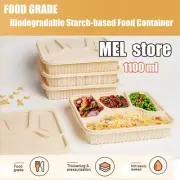 Takeaway Containers 4Comp Corn-based Starch Biodegradable Eco-friendly Lunch Box