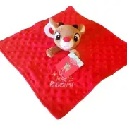 Rudolph the Red Nosed Reindeer Lovey Plush Babys 1st Rudolph Security Blankie