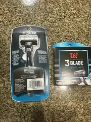 Walgreen’s 3 Blade - 1 Razor Handle W/ 1 Cartridge And Refill Pack of 8 Mach3
