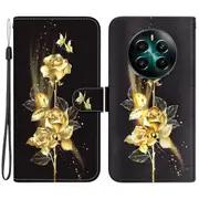 For Realme 12+ 5G/Narzo 70 Pro 5G Wallet Case Pattern Printed Anti-scratch Leather Phone Cover
