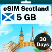 eSIM Scotland - 5 GB - 30 Days - Travel eSIM | QR code activation