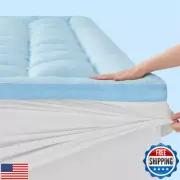 BEDELITE Pillow Top Mattress Topper for Back Pain Relief(1200GSM Down Alterna