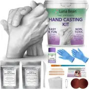 Luna Bean Huge Oversize XL Family Hand Casting Kit - Big Size Hand Molding Kit -