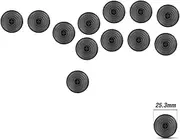 BITFUNX Button Caps, Arcade Stick Replacement Button Caps for Mechanical PushButtons, for Kailh/Cherry/TTC/Akko Switches Caps, Arcade Button Accessories (Black Button Caps 12pcs 30mm)