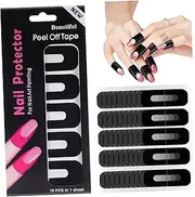 Happyyami 100 Sheets Nail Protector Stickers Shaped Soft Nail Polish Protectors for Smooth Application Non Slip Design for Home and Salon Use