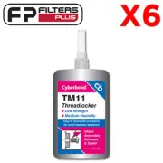 6 x TM11 Cyberbond Threadlocker 250ml Low Strength, Med Viscosity - Loctite 222