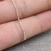 925 Sterling Silver Unfinished Faceted Bead Chain for Necklace Bracelet 3.28ft