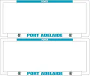 AFL Car Number Plate Frame Set Of Two - Port Adelaide Power - Front/Back