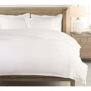 Jason Commercial Crisp Quilt Cover Tailored King Bed 240x210cm White 160GSM