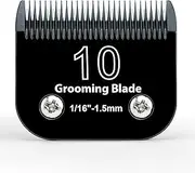 OwnLifeYF 10# Dog Grooming Clipper Replacement Blades, Detachable Blade Compatible with Andis/wahl/Oster Pet Clippers,10 Blade 1/16-inch, Made of Ceramic & Stainless Steel Blade, Black
