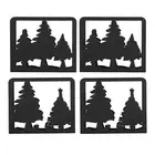 2pcs Tree Napkin Holder Hollow Out Tree Pattern With Stable Bottom(Pine Tree)