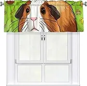 LHBWCVN Smiling Valances for Windows, Rod Pocket Window Treatment Drapes Farmhouse Kitchen Curtains Short Blackout Window Curtains for Living Room Bedroom Decor 54x18 Inch