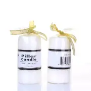 Box of 48 White Unscented Pillar Candles 5 x 10cm / 2x4''