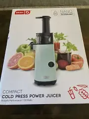 DASH Compact Cold Press Power Juicer - Aqua Juice Maker
