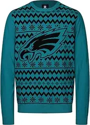 NFL Winter Sweater Xmas Knit Pullover - Philadelphia Eagles - L