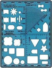 MTT PL - Vui-Tui Map Marking Protractor for Military map Marking, Angle Measurements and map Plotting for Outdoor Navigation, Hiking, Orienteering and Survival.