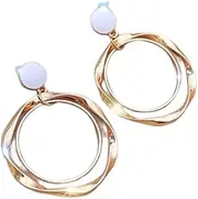 [Follsy] Silver Needle Earrings Pearl Earrings Ladies Retro Earrings Tassel Earrings Simple Earrings