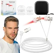 Red Light Therapy for Ears, Upgrade 650NM Ear Red Light Therapy Device, USB & Type C Dual-Purpose Red Light Ear Therapy Device with Storage Box