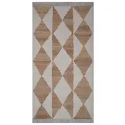 Natural Handwoven Jute Rug-Toulon 1132-Natural/Ivory-80x150cm