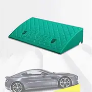 Lightweight Curb Ramp 4 5 6 7 Inch Rise Height - Portable Garage Threshold Ramp Plastic Loading Ramp for Car Scooter Bikes Wheelchairs, Sturdy and Easy to Move(Green,Rise Hight 17cm/6.7")