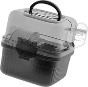 Portable Hamster Habitat with Water Bottle and Exercise Wheel for Ferret Squirrel Rat, Black