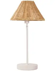 [Oriel Lighting] Belize Rattan Table Lamp in White