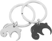 [FOMIYES] 2pcs Rabbit Keychain Bag Charms for Handbags Rabbit Keychain Pendant Couple Key Pendant Bunny Key Chain Purse Charms Bunny Keychains Cute Keychains for Women Stainless Steel