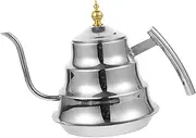TOBBOMEY Stainless Steel Teapot with Infuser Modern Design Kettle for Home Office Versatile and Practical Tea Pot with Long Spout and Handle for Loose Leaf Tea