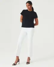 NEW! $148 SPANX 20373Q KICK FLARE PANTS CLASSIC WHITE SZ PM