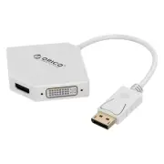 ORICO DPT-HDV3 Displayport to HDMI+DVI+VGA Adapter 250mm Data Cable - White