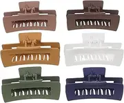 LIFKOME 6pcs Grip Hair Clips for Women Large Claw Clips for Women Hair Claw Resin