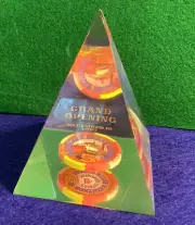Northern Belle 1995 Grand Opening Poker Chip Lucite Paperweight