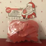 Wilton Christmas Cookie Cutters Set Santa, Angel, Wreath Tree 1988 Hong Kong NEW