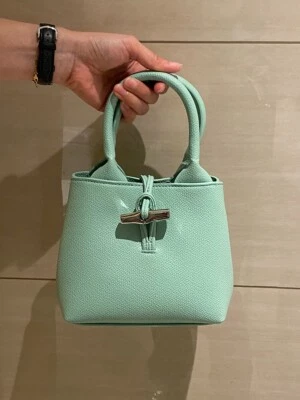 LONGCHAMP Le Roseau XS Top Handle Bag outlet new light green