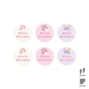 Name Labels Pack - Round Stick On Labels