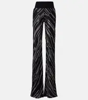 [Rick Owens] Rick Owens Bias cady crêpe wide-leg pants AU 12 black