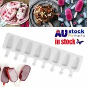 8 Cell Silicone Frozen Ice Cream Mold Juice Popsicle Maker Ice Lolly Mould