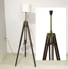 Stand Lamp Light Floor Tripod Wooden Home Decors Christmas Gift Without Shade