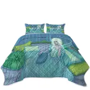 Vintage Fantasy Art Painting the Green Fairy Coverlet