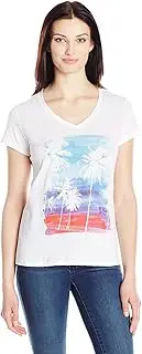 [Columbia] Women's Coastal Escape Short Sleeve Tee, White, Medium