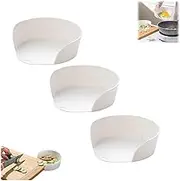 Convenient Chopping Board Side Dish Plate, Food Prep Bowls Slide Under Cutting Board, Food Prep Bowls for Under Chopping Boards, Cutting Boards Prep Bowl (3pcs)