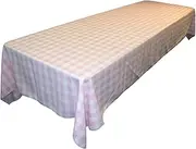 Checkered Tablecloth, 60 by 120-Inch, Pink