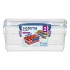 (FAST Shipping) Sistema Klip It 2L Plastic Food Storage Containers, Set of 2