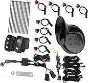 Vsenkes ATV UTV Turn Signal Kit 12V Street Legal Set Easy to Install Directly Replace Blinker Kit with Rocker Switch DIY Accessory