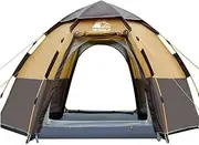 Male Wolf Outdoor Hexagon 3 4 People More Than Automatic rain-Proof Tent Camping Field Camping Family Leisure Tent.
