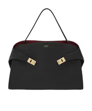 Hug soft two-color shoulder bag One size Black/Burgundy