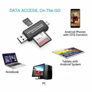 USB Micro USB SD TF Memory Card Reader OTG Adapter for Laptop PC Smart Phone