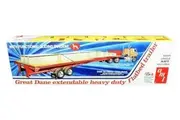 AMT AMT1111 1:25 Dane Extendable HD Flat Bed Trailer, Multi