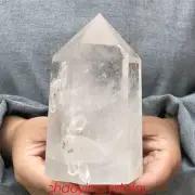 1.56LB Natural Clear Quartz Obelisk Quartz Crystal Point Wand Healing Gem XA3388