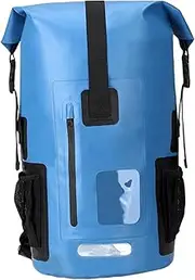 Perfk 35L Waterproof Roll Top Dry Backpack Dry Bag 28x52cm Ergonomic Design for Outdoor Water Sports Lightweight Multifunctional